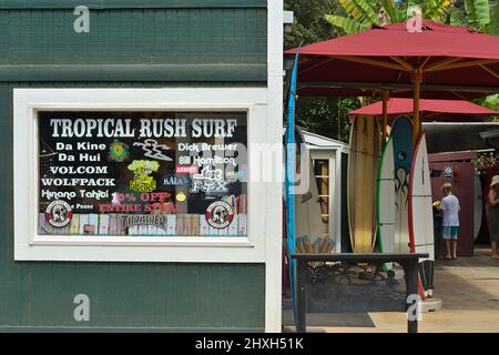 Landschaftliche Eindrücke vom berühmten Honolulu, Oahu HI Stockfoto