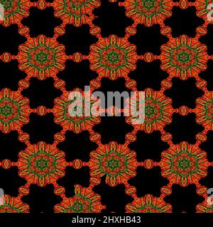 Interessante Formen schaffen eine schöne, symmetrisches Design Pattern, die nahtlos gefliest werden kann Stockfoto