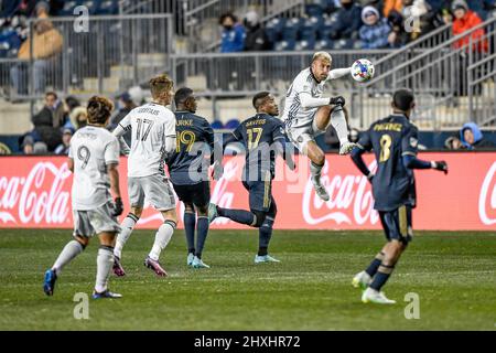 Chester, PA USA, 12. März 2022 - die Philadelphia Union besiegt die Erdbeben in San Jose 2 - 0 während eines Major League Soccer MLS Profifußballspiels Stockfoto