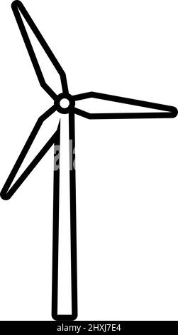 Windmühle Umriss Symbol Design Vorlage Vektor isoliert Stock Vektor