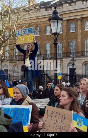Ukrainische Demonstration in London am 12.. März 2022 Stockfoto