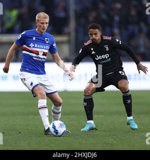 Morten Thorsby (UC Sampdoria) im Einsatz während des Spiels UC Sampdoria gegen Juventus FC, italienische Fußballserie A in Genua, Italien, März 12 2022 Stockfoto