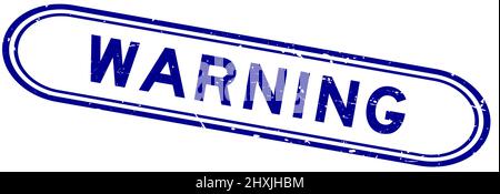 Grunge blau Warnwort Gummi Siegel Stempel auf weißem Hintergrund Stock Vektor