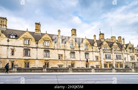 St Smwithun's Quad Building, Oxford Unversity City. Magdalen College Riverside Gebäude in Oxford. Stockfoto