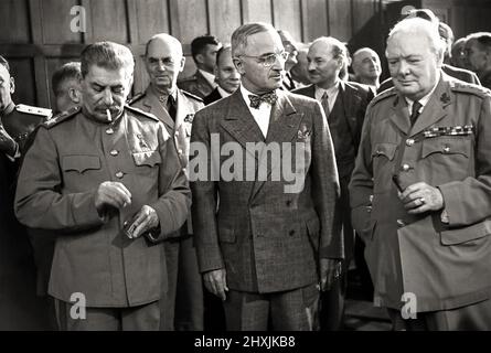 Stalin Roosevelt Churchill - Jalta-Konferenz Stockfoto