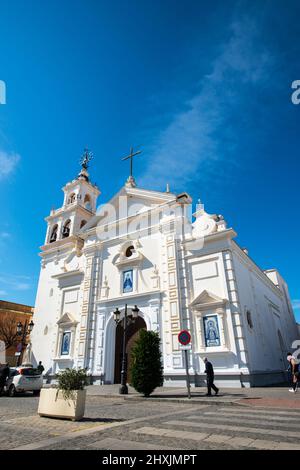 Pfarrei unserer Lieben Frau von den Dolores, Isla Cristina, Huelva Stockfoto