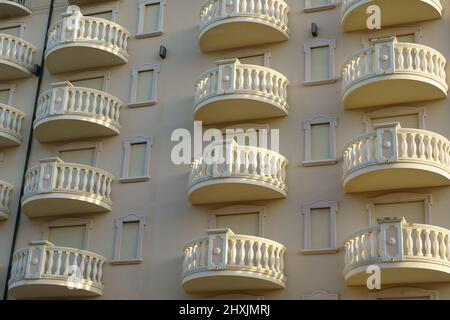 Balkone eines Hotels Stockfoto