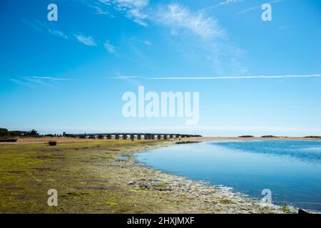 Gola Fußgängerbrücke in Isla Cristina, Huelva Stockfoto