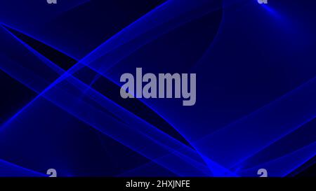 Hintergrund abstrakt 8K blau hellblau dunkelblau schwarz weiß Wellen Linien Kurven Verlauf Stockfoto