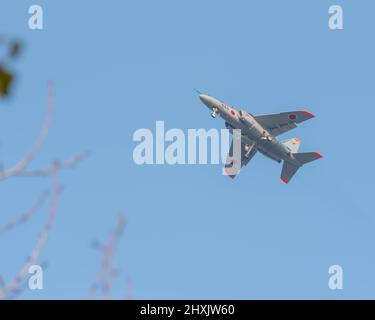 Ashiya Town, Fukuoka, Japan Japan Air Defense Force Flight Practice Plane Jet Stockfoto