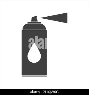 Spray Dose Silhouette schwarzen Symbol. Vektordarstellung des Spraydose-Symbols isoliert auf weißem Hintergrund Stock Vektor