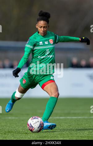 Durham, Großbritannien. 13. März 2022. Elisha N'Dow von Coventry während des Fußballspiels der FA WSL 2 zwischen Durham und Coventry United im Maiden Castle Sports Park in Durham, England. Richard Callis/SPP Kredit: SPP Sport Pressefoto. /Alamy Live News Stockfoto