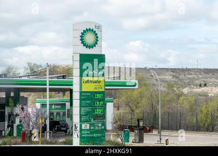 British Petroleum Company plc, in Spanien als BP plc bekannt. Stockfoto