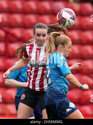 Sheffield, Großbritannien. 13. März 2022. Kasia Lipka von Sheffield Utd beim Spiel der FA Women's Championship in Bramall Lane, Sheffield. Bildnachweis sollte lauten: Andrew Yates/Sportimage Kredit: Sportimage/Alamy Live News Stockfoto