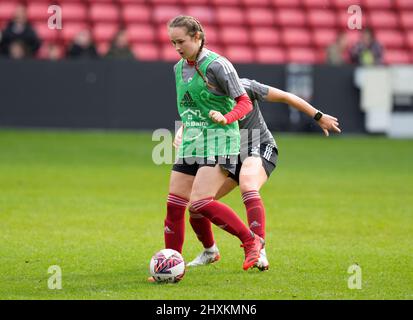 Sheffield, Großbritannien. 13. März 2022. Lucy Watson von Sheffield Utd beim Spiel der FA Women's Championship in der Bramall Lane, Sheffield. Bildnachweis sollte lauten: Andrew Yates/Sportimage Kredit: Sportimage/Alamy Live News Stockfoto