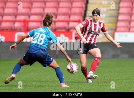 Sheffield, Großbritannien. 13. März 2022. Ellie Wilson aus Sheffield Utd beim Spiel der FA Women's Championship in der Bramall Lane, Sheffield. Bildnachweis sollte lauten: Andrew Yates/Sportimage Kredit: Sportimage/Alamy Live News Stockfoto