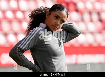 Sheffield, Großbritannien. 13. März 2022. Chene Muir von Sheffield Utd beim Spiel der FA Women's Championship in der Bramall Lane, Sheffield. Bildnachweis sollte lauten: Andrew Yates/Sportimage Kredit: Sportimage/Alamy Live News Stockfoto