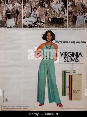 Vintage September 1973 „Ladies“ Home Journal“-Magazin-Anzeige, USA Stockfoto