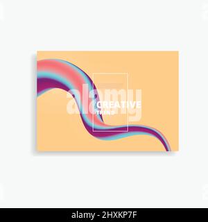 Geometrischer Vektor-Hintergrund mit hellen Farben und dynamische Welle schönes Konzept Stock Vektor