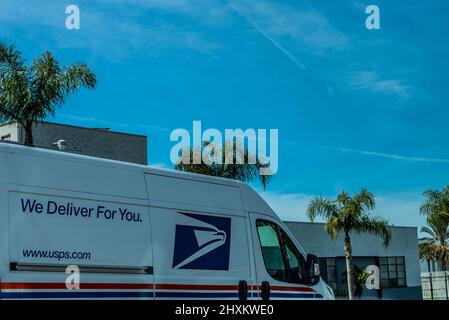 United States Postal Service Delivery Van Stockfoto