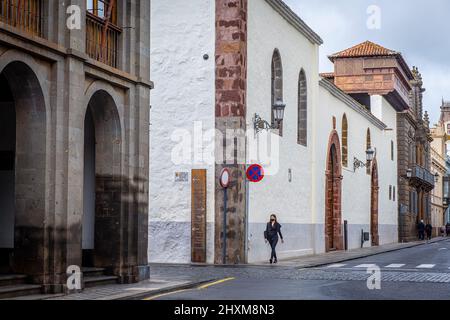 Iglesia de las catalinas und Palacio de Nava, an der plaza del Adelantado, San Cristobal de la Laguna, Teneriffa, spanien Stockfoto