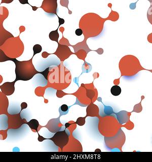 Molekül und molekulare Struktur. Vektordarstellung isolierter Atome. Stock Vektor