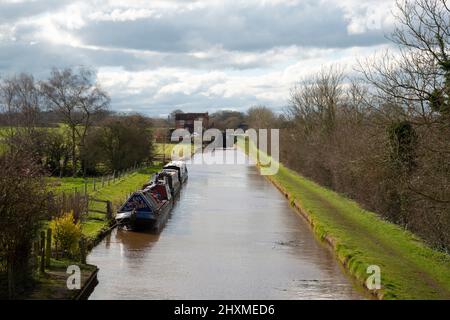 Middlewich-Niederlassung des Shropshire Union-Kanals Stockfoto