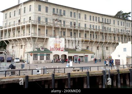 Alcatraz Island, Eingang zum Alcatraz Federal Penitentiary. Stockfoto