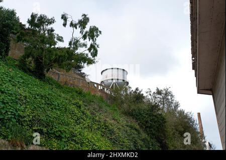 Alcatraz Island, Alcatraz Federal Penitentiary Wasserturm . Stockfoto