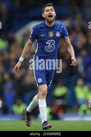London, England, 13.. März 2022. Jorgins von Chelsea während des Spiels der Premier League in Stamford Bridge, London. Bildnachweis sollte lauten: Paul Terry / Sportimage Stockfoto