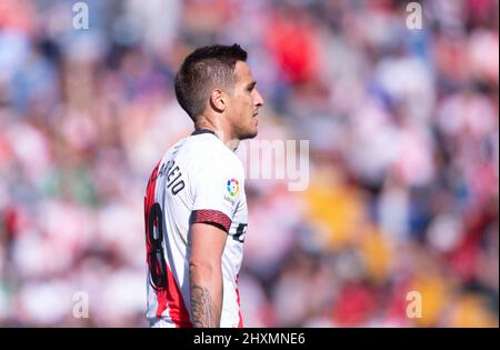 Madrid, Spanien. 13. März 2022. La Liga Spanisches Fußballspiel La Liga Rayo Vallecano gegen Sevilla im Stadion Vallecas, Madrid, 13. März 2022. 900/Cordon Press Credit: CORDON PRESS/Alamy Live News Stockfoto