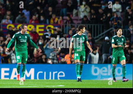 Barcelona, Spanien. 13. März 2022. La Liga Spanisches Fußballspiel La Liga FC Barcelona gegen Osasuna im Camp Nou Stadion, Barcelona 13. März 2022. 900/Cordon Press Credit: CORDON PRESS/Alamy Live News Stockfoto