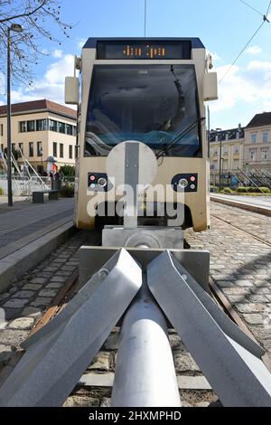 Lokalbahn Wien-Baden (Badner Bahn), Niederösterreich, Wien - Lokalbahn Wien-Baden (Badner Bahn), Niederösterreich, Wien Stockfoto