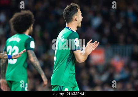 Barcelona, Spanien. 13. März 2022. La Liga Spanisches Fußballspiel La Liga FC Barcelona gegen Osasuna im Camp Nou Stadion, Barcelona 13. März 2022. 900/Cordon Press Credit: CORDON PRESS/Alamy Live News Stockfoto