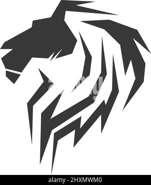 Lion Kopf Symbol Logo Design Vektor Vorlage Illustration Stock Vektor