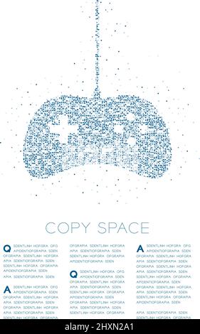 Retro Gamepad oder Joypad Form Particle Geometric Circle Punkt Pixelmuster, Esports Game Controller Design blaue Farbdarstellung auf weißem Hintergrund Stock Vektor
