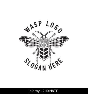 Logo-Design Vektor-Illustration von Bienen-Symbole, Icons, Design-Elemente. Abstrakte Honigbiene-Deko-Muster Stock Vektor