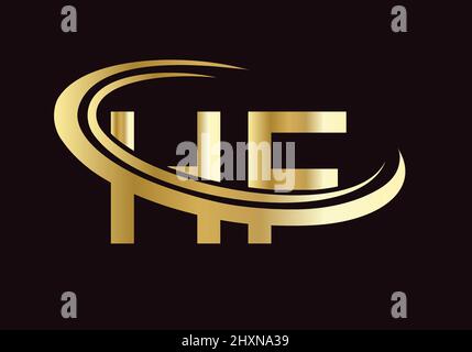 Initial Monogram Letter HF Logo Design Vektor. Design-Vorlage für HF-Logos Stock Vektor