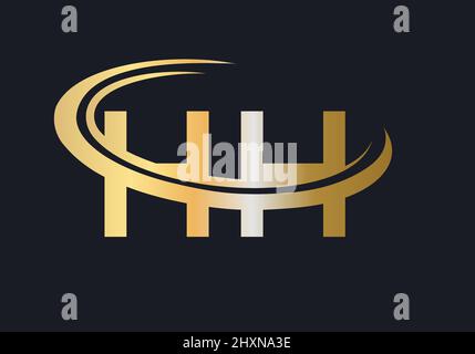 Anfänglicher Monogramm-Buchstabe HH Logo Design-Vektor. HH Logo Design-Vorlage Stock Vektor
