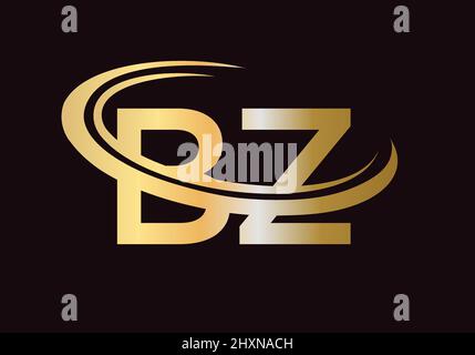 Anfänglicher Monogramm-Buchstabe BZ Logo Design-Vektor. BZ Logo Design-Vorlage Stock Vektor