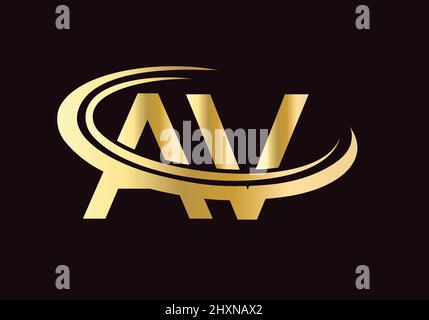 Initial Monogram Letter AV Logo Design Vector. Design-Vorlage für AV-Logos Stock Vektor