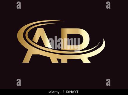 Initial Monogram Letter AR Logo Design-Vektor. Vorlage für AR-Logo-Design Stock Vektor