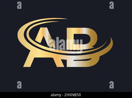 Initial Monogram Letter ab Logo Design-Vektor. Ab Logo Design-Vorlage Stock Vektor