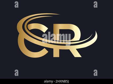 Initial Monogram Letter CR Logo Design Vektor. Vorlage für das Design von CR-Logos Stock Vektor