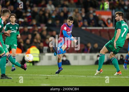 Barcelona, Spanien. 13. März 2022. Pedri (Barcelona) Fußball: Spanisches Spiel 'La Liga Santander' zwischen dem FC Barcelona 4-0 CA Osasuna im Estadio Camp Nou in Barcelona, Spanien. Quelle: Mutsu Kawamori/AFLO/Alamy Live News Stockfoto