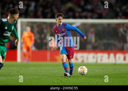 Barcelona, Spanien. 13. März 2022. Gavi (Barcelona) Fußball: Spanisches Spiel 'La Liga Santander' zwischen dem FC Barcelona 4-0 CA Osasuna im Estadio Camp Nou in Barcelona, Spanien. Quelle: Mutsu Kawamori/AFLO/Alamy Live News Stockfoto