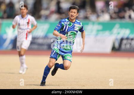 Kazuyoshi Miura (), 13. MÄRZ 2022 - Japan Football League 2022 Spiel zwischen Suzuka Point Getters 2-0 Reinmeer Aomori im Yokkaichi Central Ryokuchi Park, Mie, Japan. (Foto vonSportsPressJP/AFLO) Stockfoto