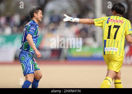 Kazuyoshi Miura (), 13. MÄRZ 2022 - Japan Football League 2022 Spiel zwischen Suzuka Point Getters 2-0 Reinmeer Aomori im Yokkaichi Central Ryokuchi Park, Mie, Japan. (Foto vonSportsPressJP/AFLO) Stockfoto