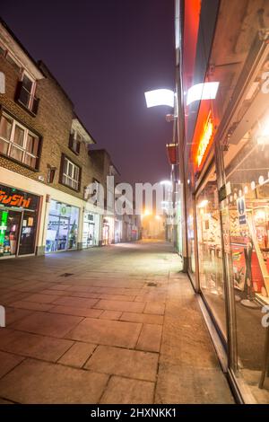 Friary Street bei Nacht Guildford Surrey England Europa Stockfoto