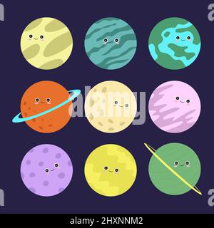 Sammlung von Planeten Stock Vektor